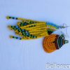African Beaded Masaai Tribal Earrings, Finely Crafted