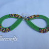 Green Beaded Earrings, African Maasai Earrings